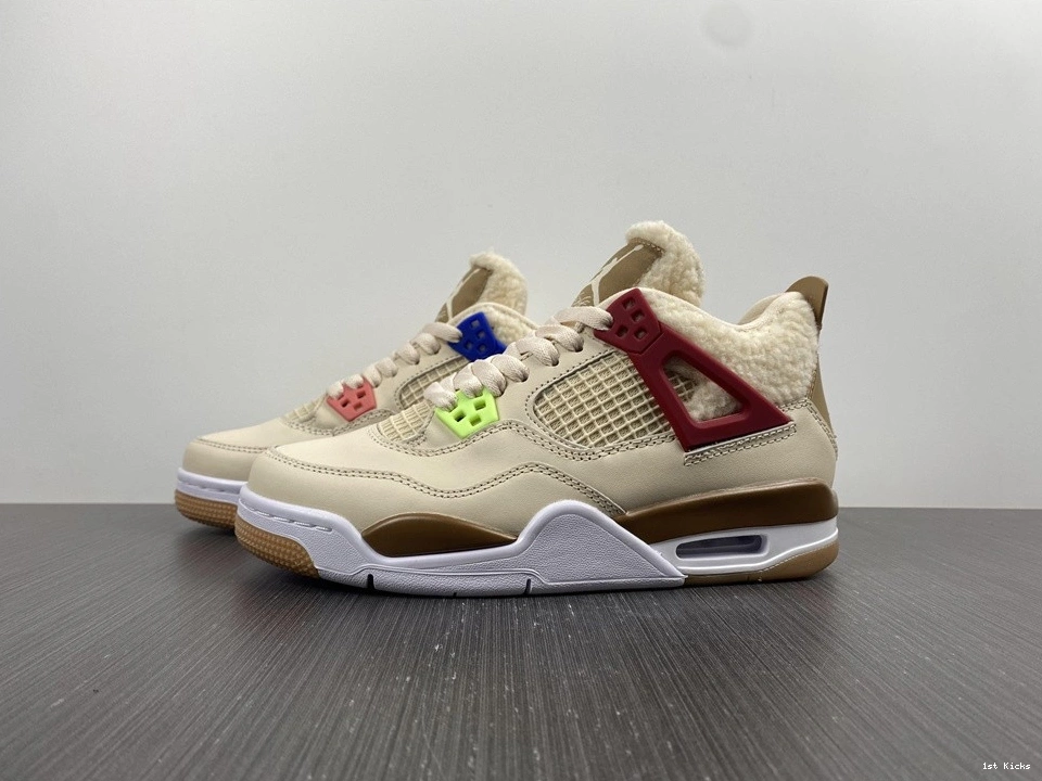 DC0790-103 Air Shoes Beige Jordan Blue Red 4 Blue Retro 0117